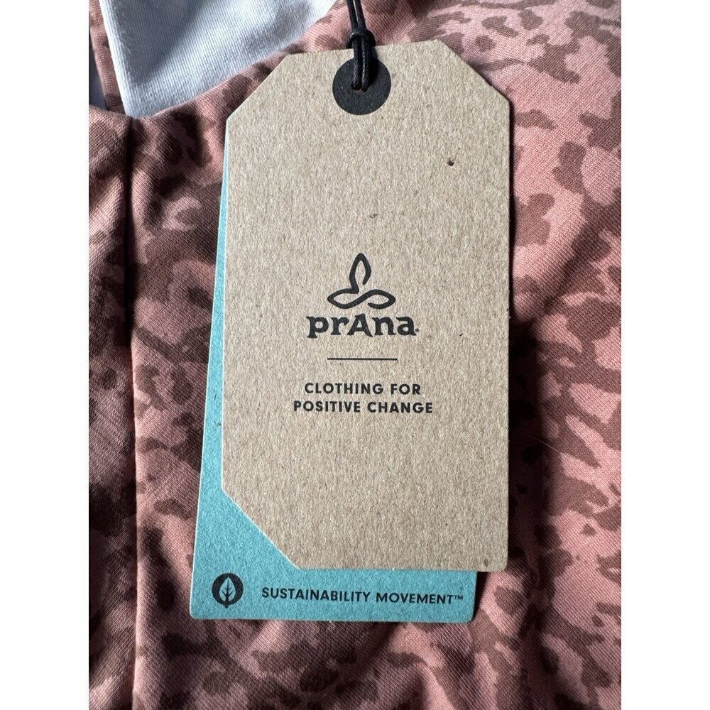 Prana Womens Sz S Saxon Orange Scoop Neck Keyhole Back Handkerchief Dress NWT - Picture 5 of 15